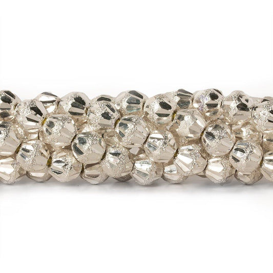 5mm Sterling Silver Plated Brass Stardust Nuggets 8 inch 47 beads