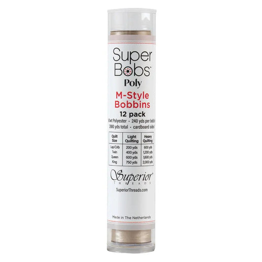 Super Bobs Poly #652 Statue (M-Style) 12 pack pre-wound bobbins
