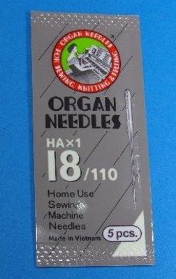 Organ Flat Shank 15x1 s18 5/pk