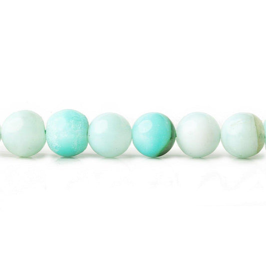 6mm Blue Opal plain round beads 13 inch 55 pieces