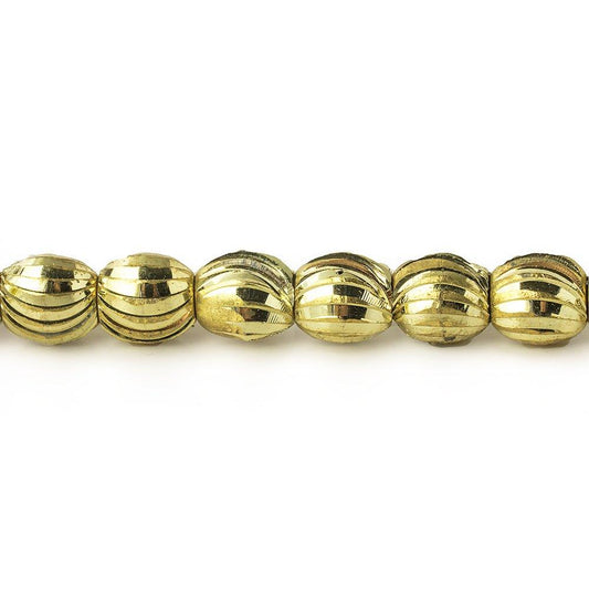 6x5mm Brass Swirl Ovals 8 inch 31 beads
