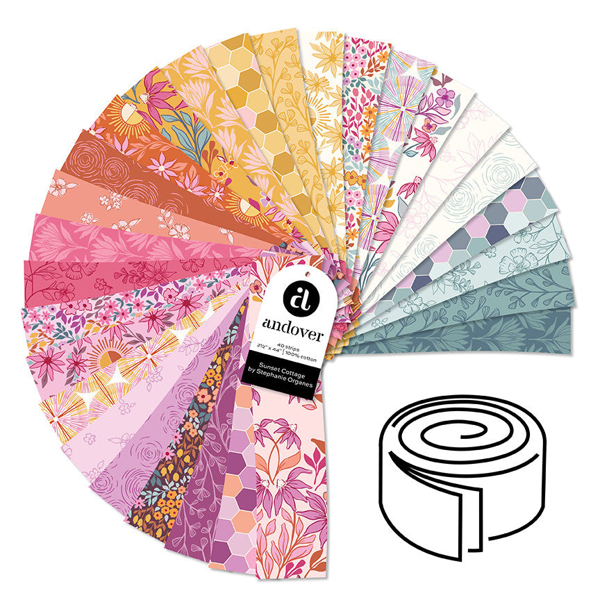 Sunset Cottage - 2.5 Inch Strip Roll
