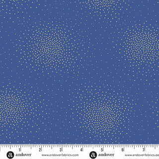 Spritz Metallic Spritz Royal 44"/45" Cotton Fabric Per Yard
