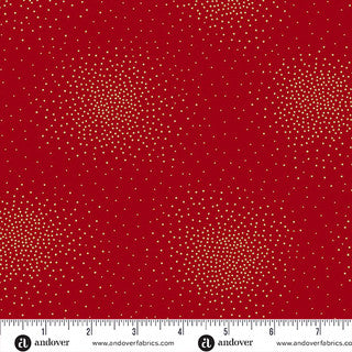 Spritz Metallic Spritz Santa 44"/45" Cotton Fabric Per Yard