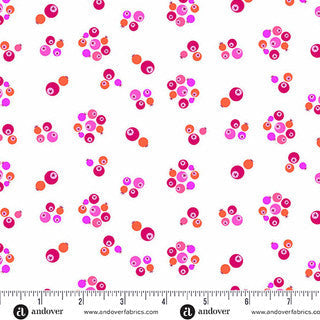 Perfect Day Bleubs Pink Cotton 44"/45" Fabric Per Yard