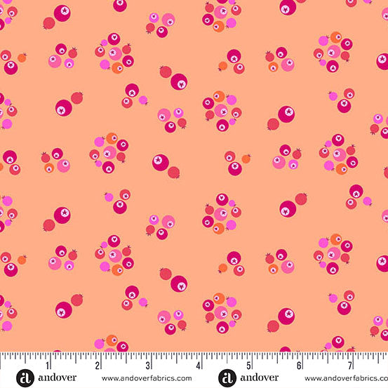 Perfect Day Bleubs Orange Cotton 44"/45" Fabric Per Yard