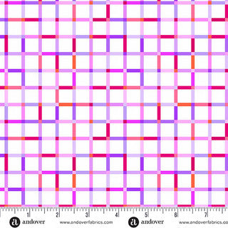 Perfect Day Piknik Palid Purple Cotton 44"/45" Fabric Per Yard