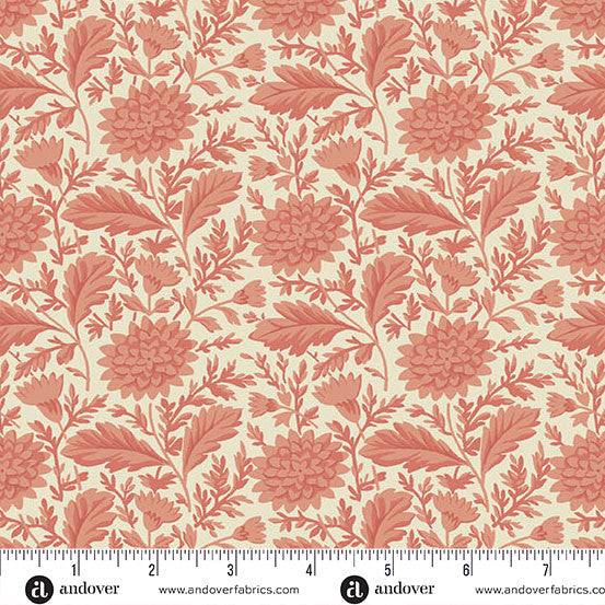 Autumn Bouquet Marigold Cream 108" Cotton Wideback Fabric per yard