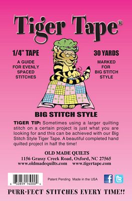 Tiger Tape 1/4in Big Stitch