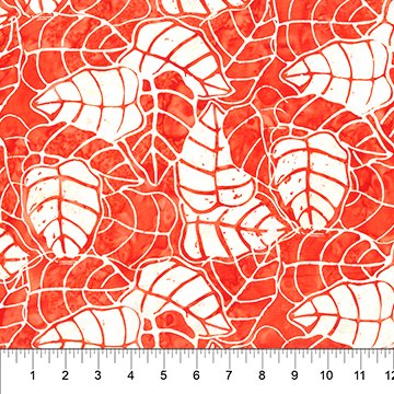Banyan 80622-32 DAPPLED LEAVES CORAL 45" wide fabric per yard