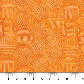Banyan 81700-54 Hexies - Persimmon 45" wide fabric per yard