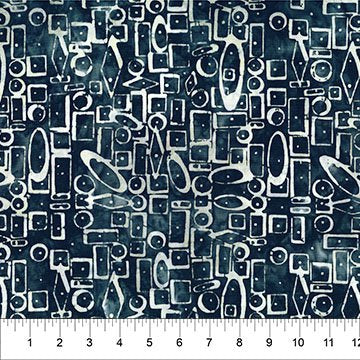 Banyan 82003-49 - 4th and Main Favorites - Boxes Midnight 45" wide fabric per yard