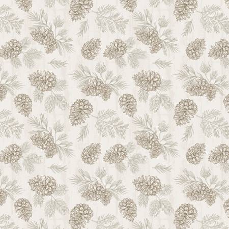 WL Wildlife Trail Cream Pinecones & Sprigs