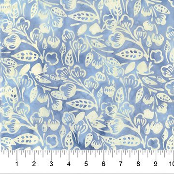Banyan 83043-41 DANDELION WISHES - Crabapple - Steel Blue 45" wide fabric per yard