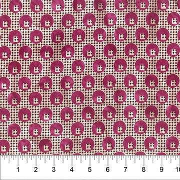 Banyan 83098-27 DOT PLAID - Plum Berry 45" wide fabric per yard