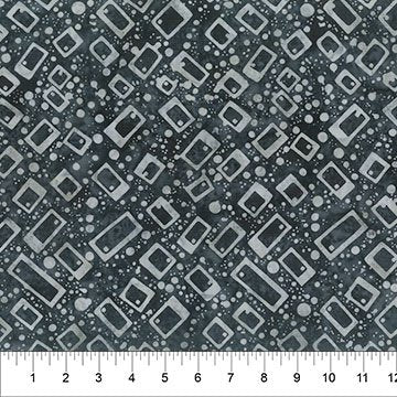 Banyan 83145-97 Quilting Is My Voice - Angled Mod Graphic - Ebony 45" wide fabric per yard