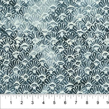 Banyan 83184-93 GARDEN SPIRIT Floral Fan - Gray 45" wide fabric per yard