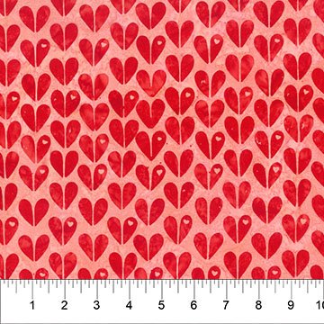 Banyan 83320-22 - LOVE NOTES - Large Heart - Bubblegum 45" wide fabric per yard