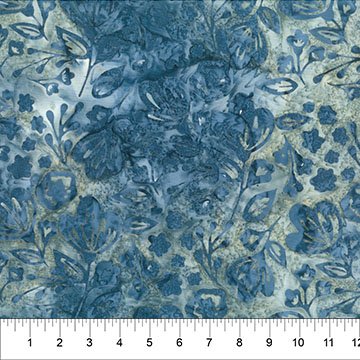 Banyan 83490-44 Blossom Main Flower - Denim 45" wide fabric per yard