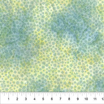 Banyan 83491-41 Blossom Main Flower - Blue Green Multi 45" wide fabric per yard