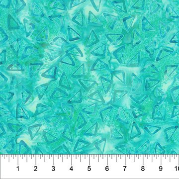Banyan 83522-63 - Celebration Triangles - Blue Green 45" wide fabric per yard
