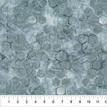 Banyan 83813-94 - Abstraction - Hexies - Charcoal 45" wide fabric per yard