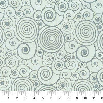 Banyan 83814-13 - Abstraction - Swirls Light Sea Fog 45" wide fabric per yard