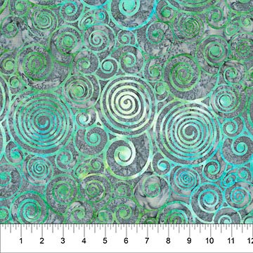 Banyan 83814-92 - Abstraction - Swirls Smoke 45" wide fabric per yard