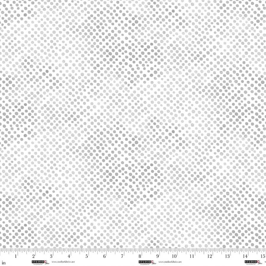 White Mini Hexies 44"/45" Cotton Fabric Per Yard