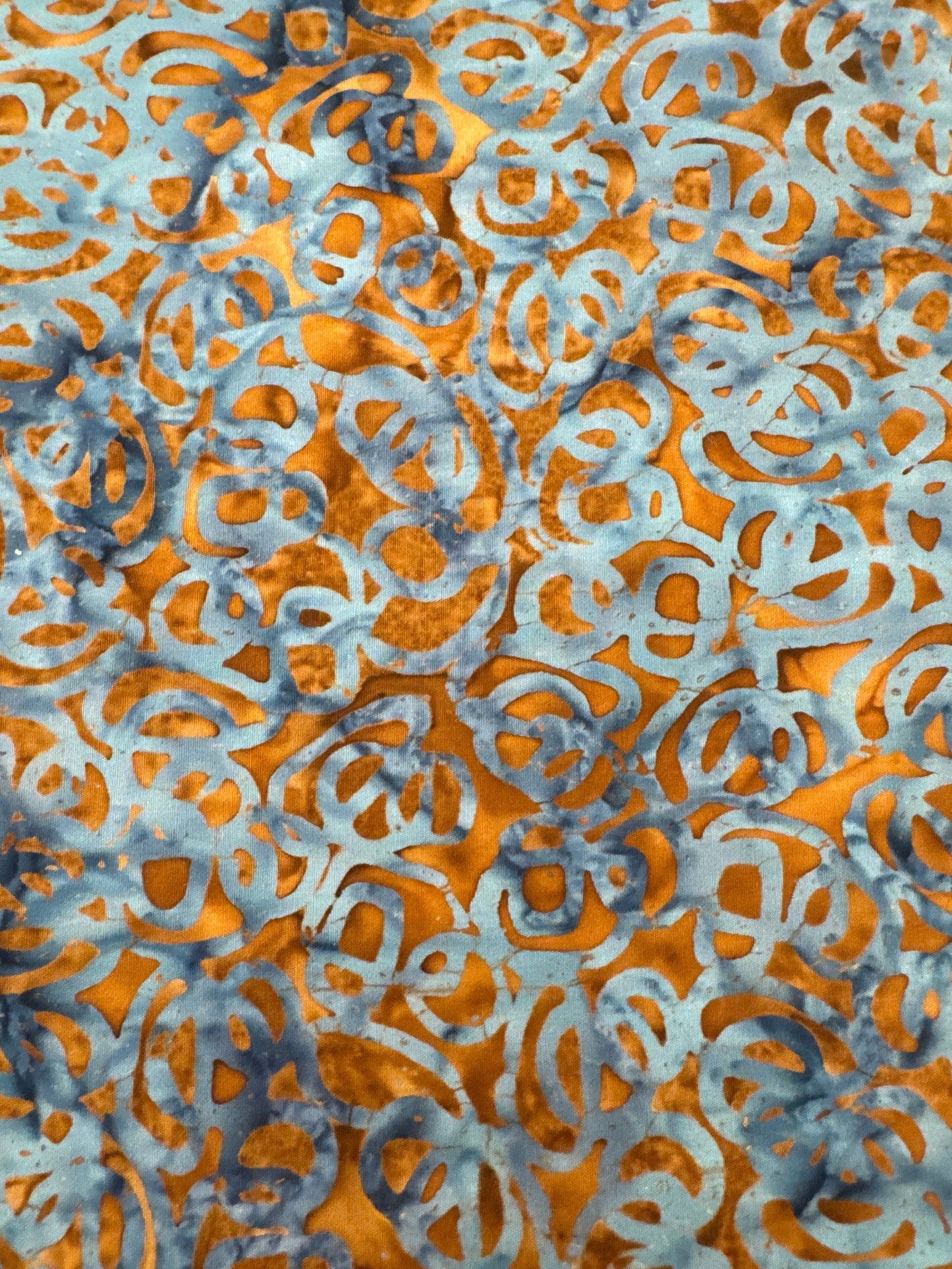 AN Denim Squiggle on Burnt Orange