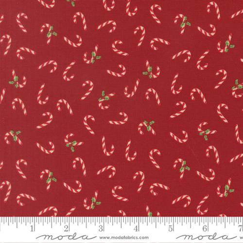 Holiday Cheer Cardinal Candy Cane Novelty 44"/45" Cotton Fabric Per Yard