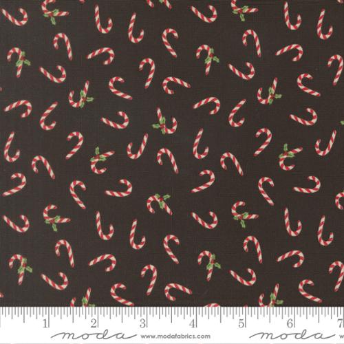 Holiday Cheer Midnight Candy Cane Novelty 44"/45" Cotton Fabric Per Yard