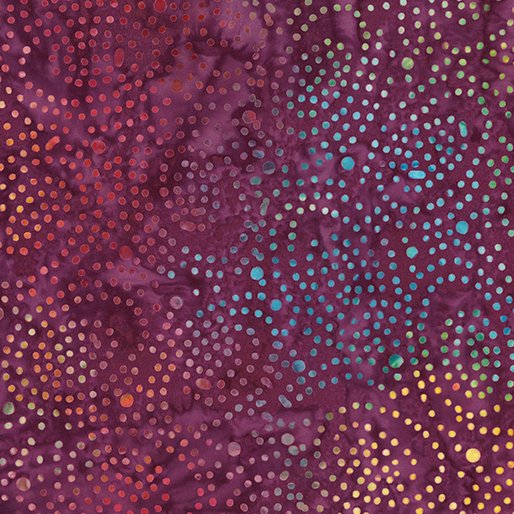 Benartex 9254-23 Bali Tropical Retreat - Gems Berry 45" wide fabric per yard