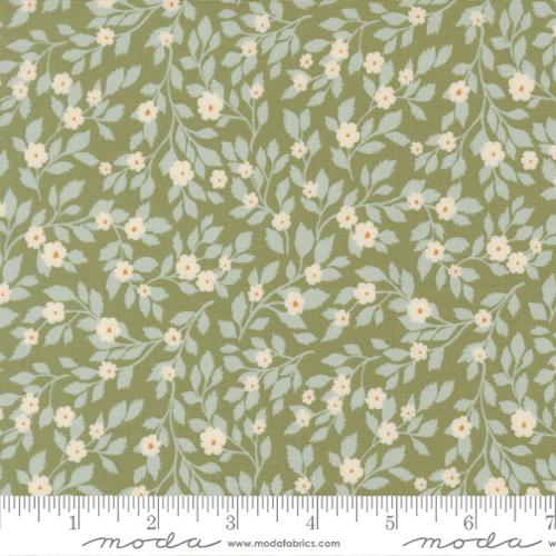 True Love Daydream Posies Fern Robins Egg 44"/45" Cotton Fabric Per Yard