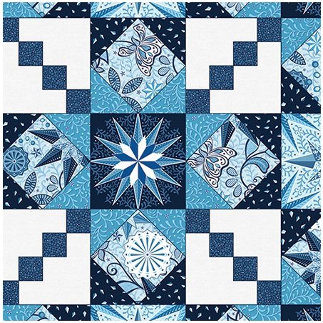 BE Celestial Lights Endless Quilting Blue 9629P 50