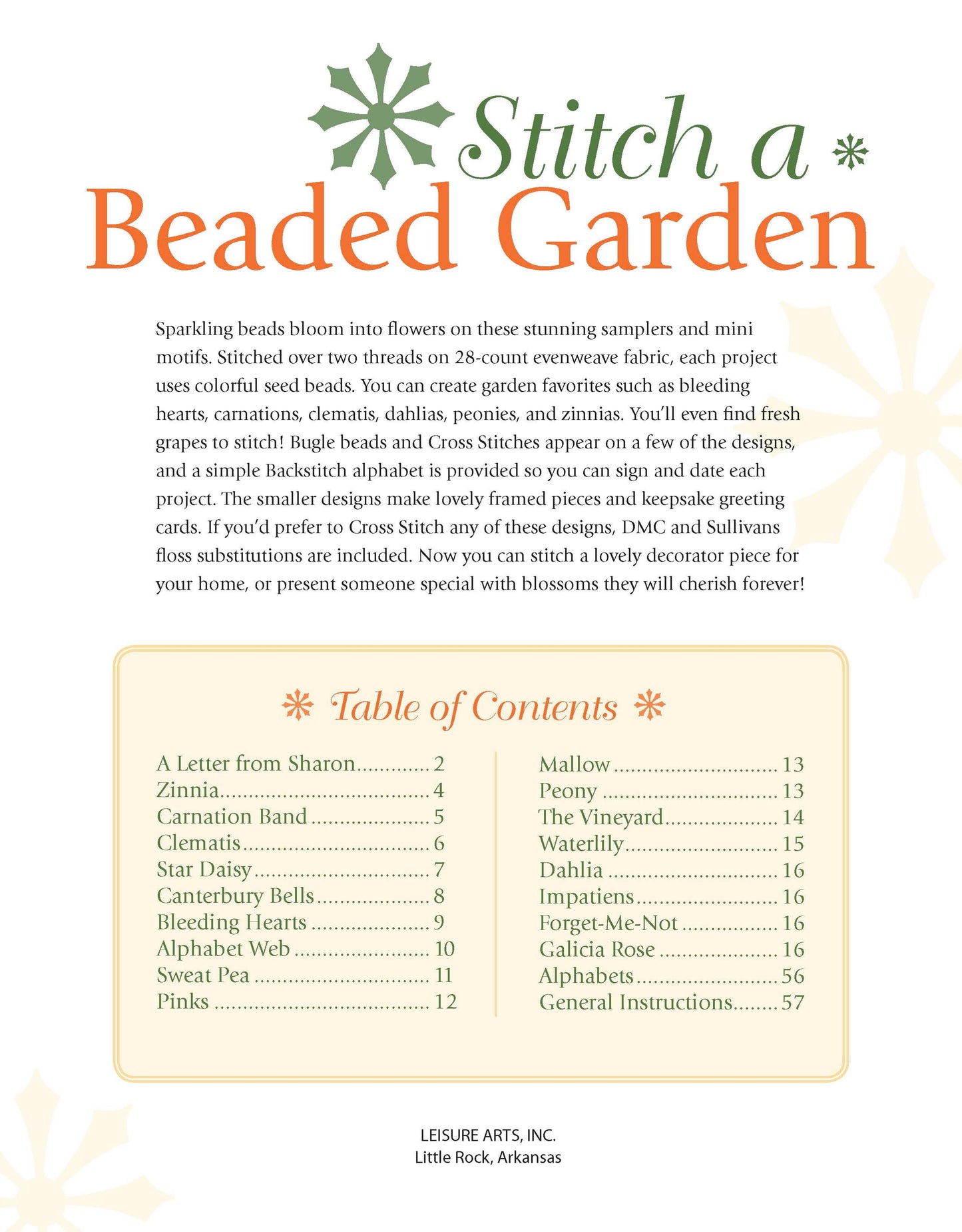 Stitch a Beaded Garden—18 Designs Charted for Beading and Cross Stitch