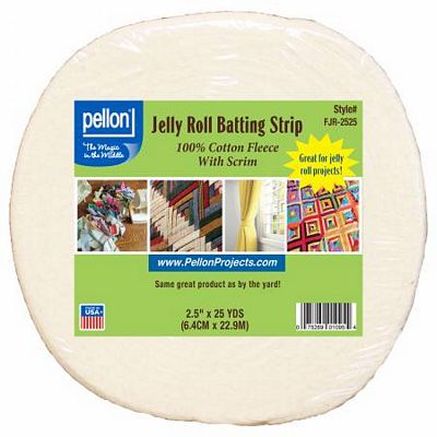 Jelly Roll Batting Strip 2 Rolls-2.5 in x 25 yd