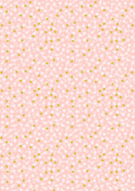 LI Sakura Tiny Blossoms, Pink, Gold Metallic A920A