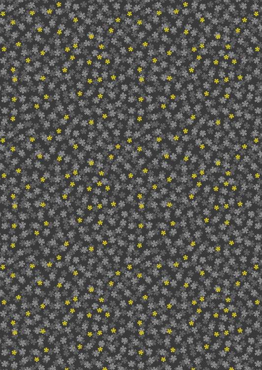 LI Sakura Blossoms on Charcoal, Gold Metallic A920C