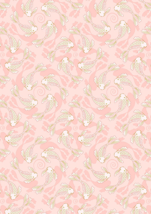 LI Sakura Lt. Pink, Koi, Gold Metallic A922B