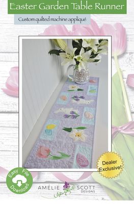 Easter Garden Table Runner ITH