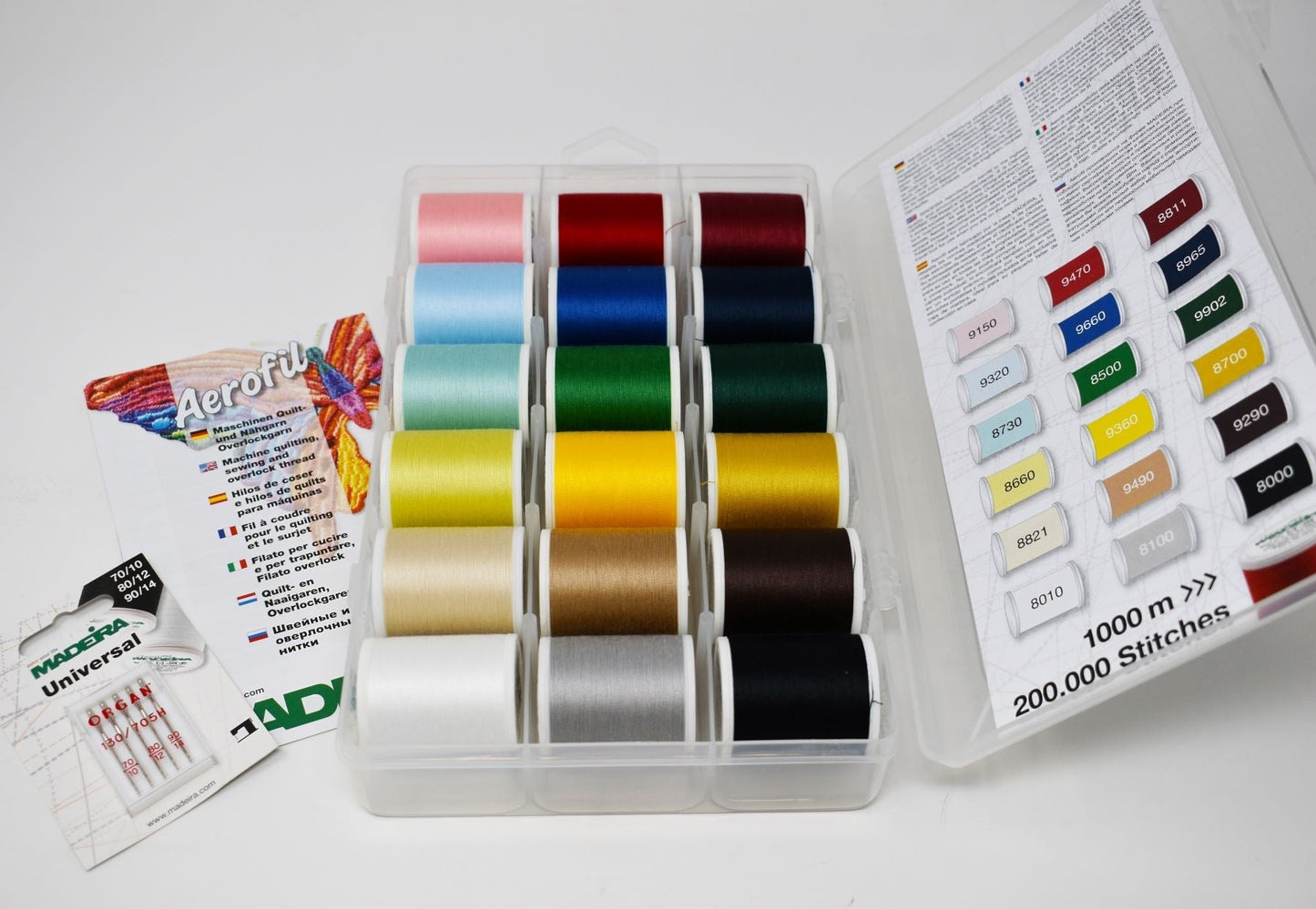 Aerofil 120 – Smart Box, 1100-yard (1000m) Spools, 18 Colors