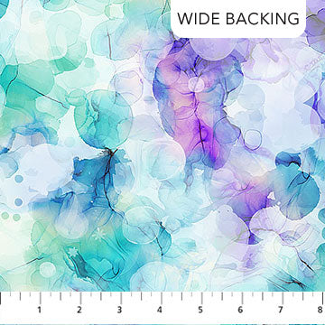 Aqua Teal Infatuation Cotton Wideback Fabric Per Yard