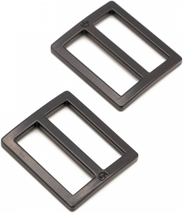 ByAnnie Slider Widemouth Flat 1in Black Metal Set of Two