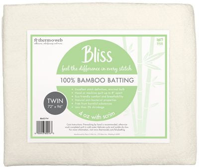Bliss Batting 100% Bamboo Twin 72in x 96in