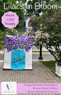 Lilacs in Bloom-Pixelated Quilt Pattern