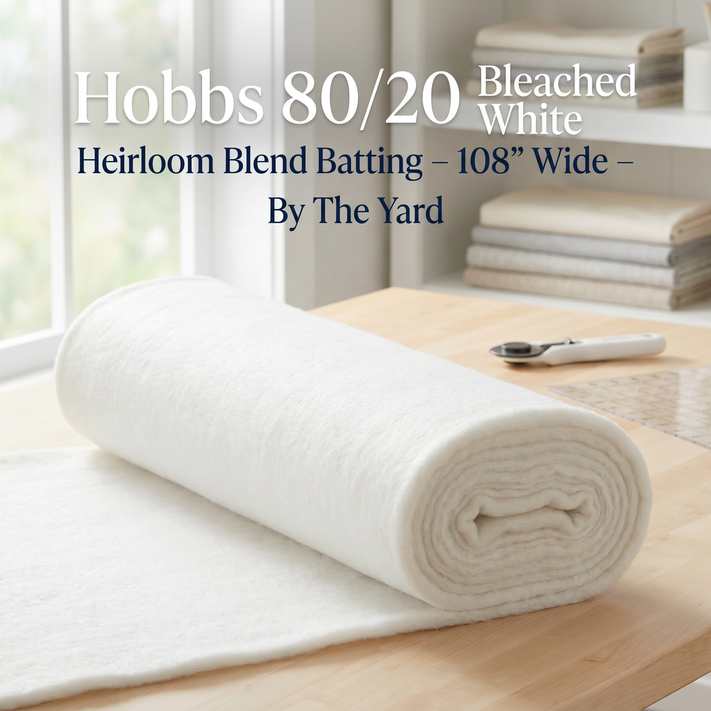 Hobbs Heirloom Bleached 80/20 108" Wide Batting - By the Yard