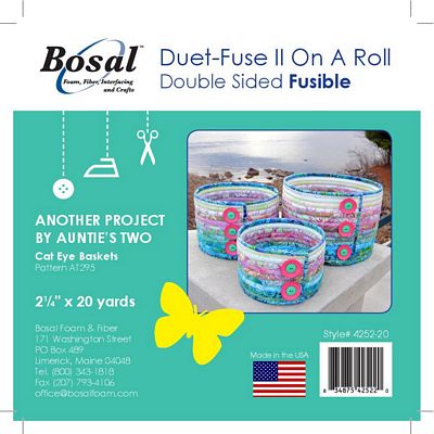 Duet II Double Sided Fusible Batting 2,1/4in x20yd