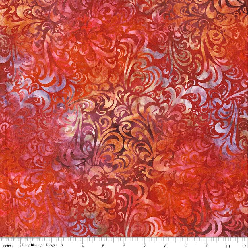 RB Batiks Poppy Quartz - Twirl & Swirl