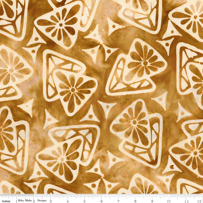 RB Batiks Mocha Chestnut - Starburst Groove